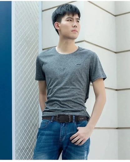 Men Belt Braided Elastic Belt for Men Stretchy Woven Canvas Fashion Belt for Versatile Jeans and Pants