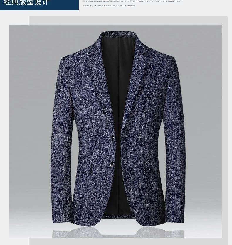New Summer and Autumn Linen Thin Breathable and Sun-Protective Suit Jacket with Inner Lining, Slimming Middle-Aged Men's Suit