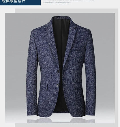 New Summer and Autumn Linen Thin Breathable and Sun-Protective Suit Jacket with Inner Lining, Slimming Middle-Aged Men's Suit