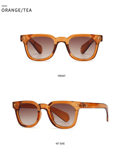 2026 Luxury Square Men Wmen Sunglasses Fashion Gradient Driving Shades Eyewear Vintage Green Trendy Rivets Sun Glasses UV400