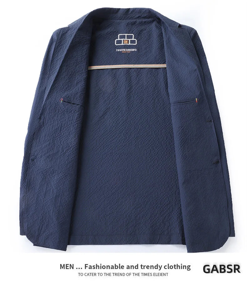 Summer new style suit jacket - Men's fashionable lightweight breathable quick-drying coat with sun protection fabric