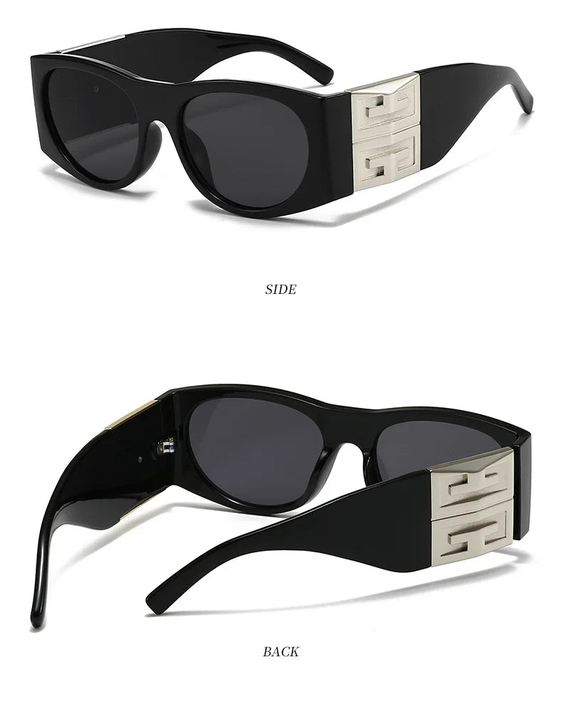 2025 Luxury Designer UV400 Large Frame Sunglasses Women Men New Trendy Sun Glasses Ladies Vintage Cool Gafas De Sol Eyeglasses