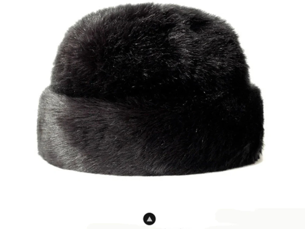 Thick Warm Winter Hats for Men Classic Faux Fur Russian Hat Male Snow Ski Earflap Cap Bomber Hat Dad Father Russian Cap