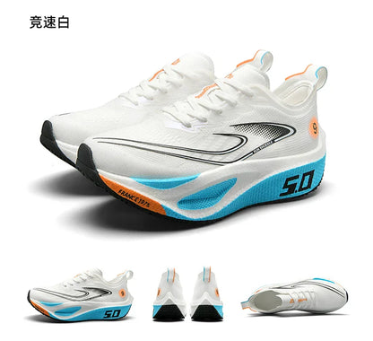 Unisex 2025 Full Carbon Plate Running Shoes Professional Marathon Racing Lightweight Bounce Cushion Breathable Sports Sneakers