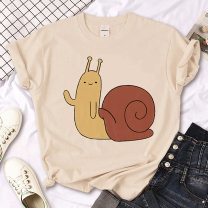 Snail t shirt women manga anime harajuku tshirt girl harajuku clothing