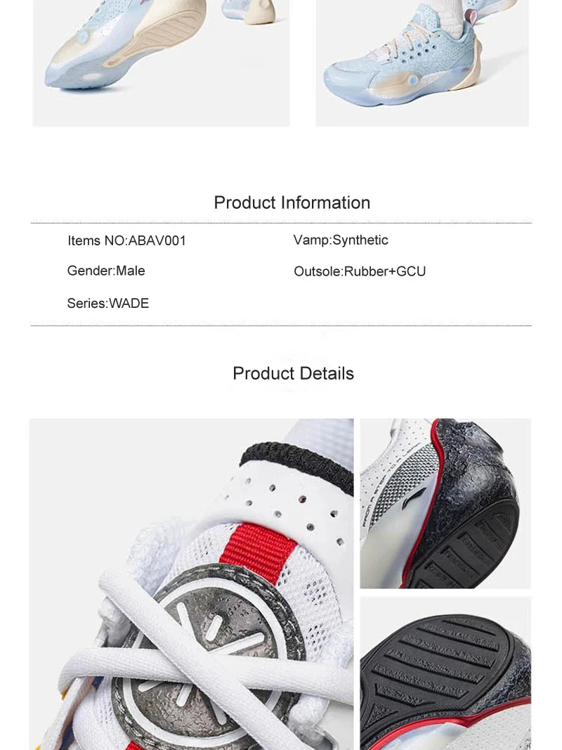 Men's WADE ALL CITY 13 Professional Basketball Shoes BOOM Cushion Stable Support Wearable LiNing Sport Sneakers ABAV001