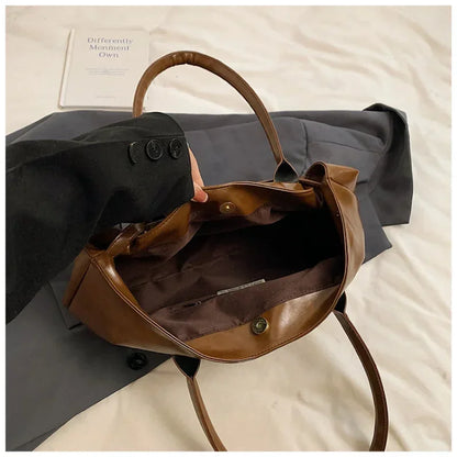 2025 New PU Leather Tote Bag Slouchy Hobo Handbag Fashion Shoulder Bag Large Top Handle Bag for Women Work Shopping Travel