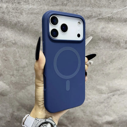 غطاء هاتف سيليكون مغناطيسي فاخر أصلي رسمي متوافق مع MagSafe لهواتف iPhone 17 16 15 14 13 12 11 17 Pro Max لا غنى عنه