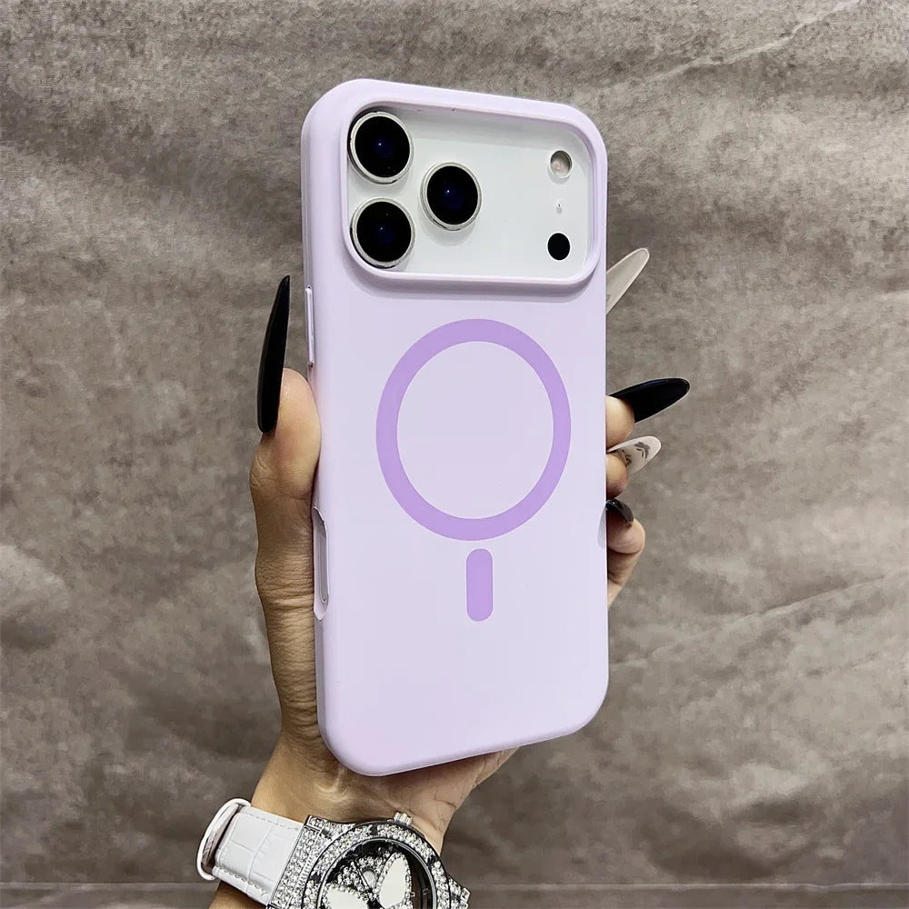 غطاء هاتف سيليكون مغناطيسي فاخر أصلي رسمي متوافق مع MagSafe لهواتف iPhone 17 16 15 14 13 12 11 17 Pro Max لا غنى عنه