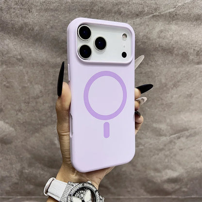 غطاء هاتف سيليكون مغناطيسي فاخر أصلي رسمي متوافق مع MagSafe لهواتف iPhone 17 16 15 14 13 12 11 17 Pro Max لا غنى عنه