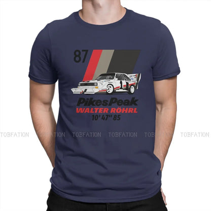 Gran Turismo Racing Game TShirt for Men Walter Rohrl Pikes Peak 87 Humor Summer Tee T Shirt High Quality New Design Loose