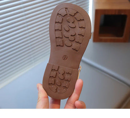 Summer Quick-Dry Children’s Sandals for Girls Non-Slip Soft Sole Toddler Flats Shoes  Princess Style Shoes Party School Elegant