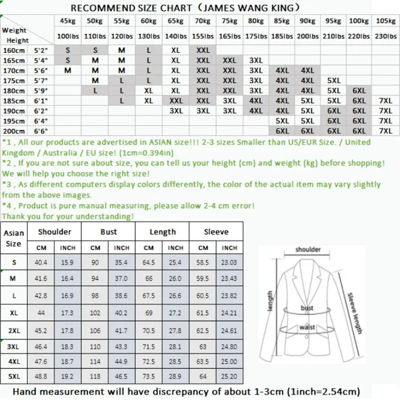 Men's Slim Fit Solid Color Business Suit Korean Style Single Breasted Spring Autumn Fashion High-End Polyester Trend Coat