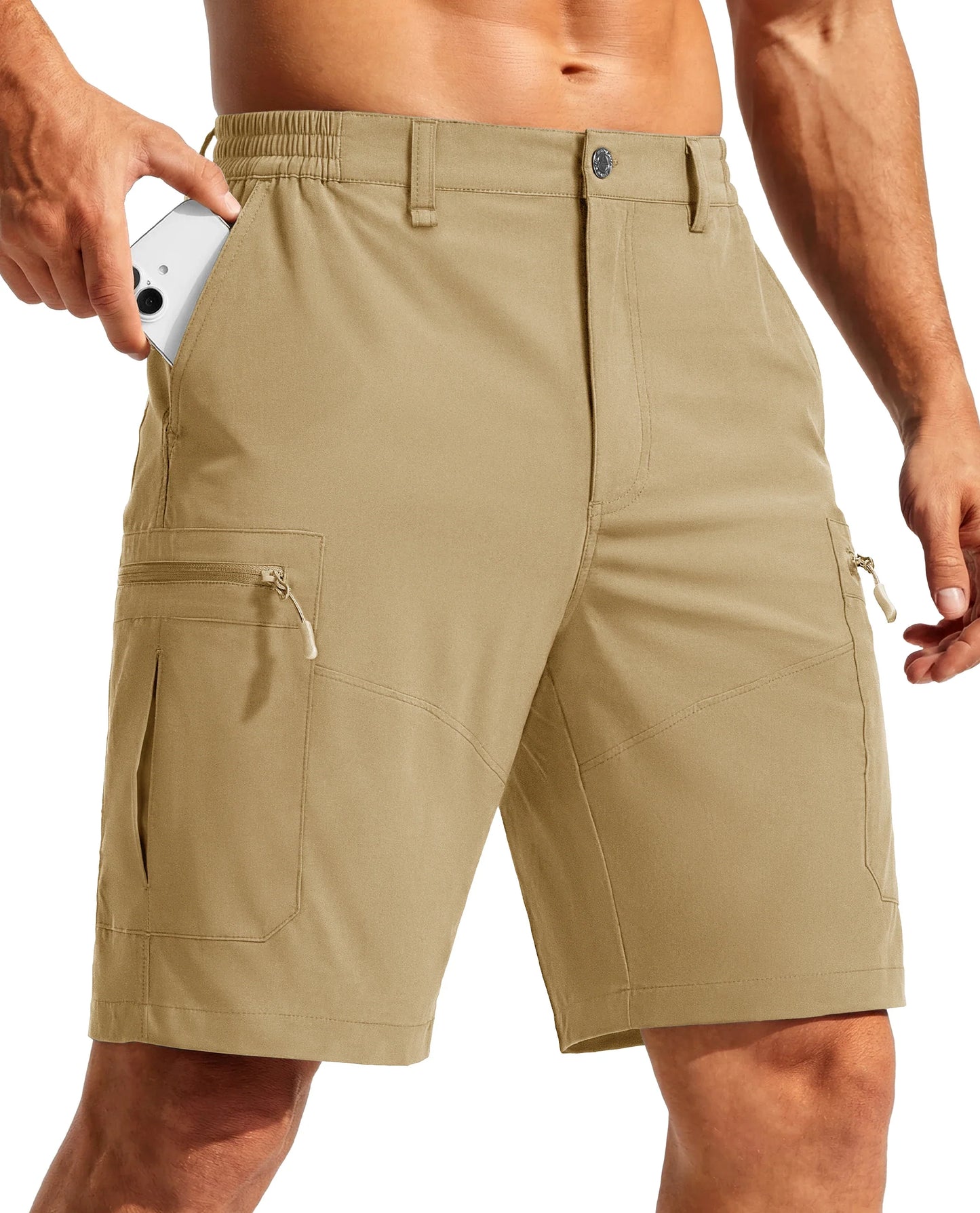 Men's Hiking Cargo Shorts 9" Quick Dry Lightweight Water Resistant Nylon Shorts Summer Casual Golf Work with 5 Pockets