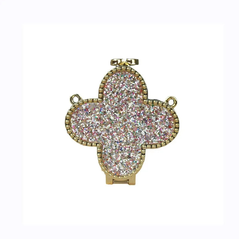 Mini Coin Purse Clover Luxury Fashion Shiny Rhinestone Evening Clutch Handbag for Women, New Sparkling Release