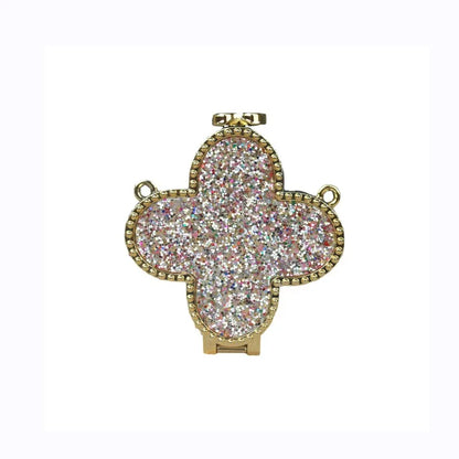 Mini Coin Purse Clover Luxury Fashion Shiny Rhinestone Evening Clutch Handbag for Women, New Sparkling Release