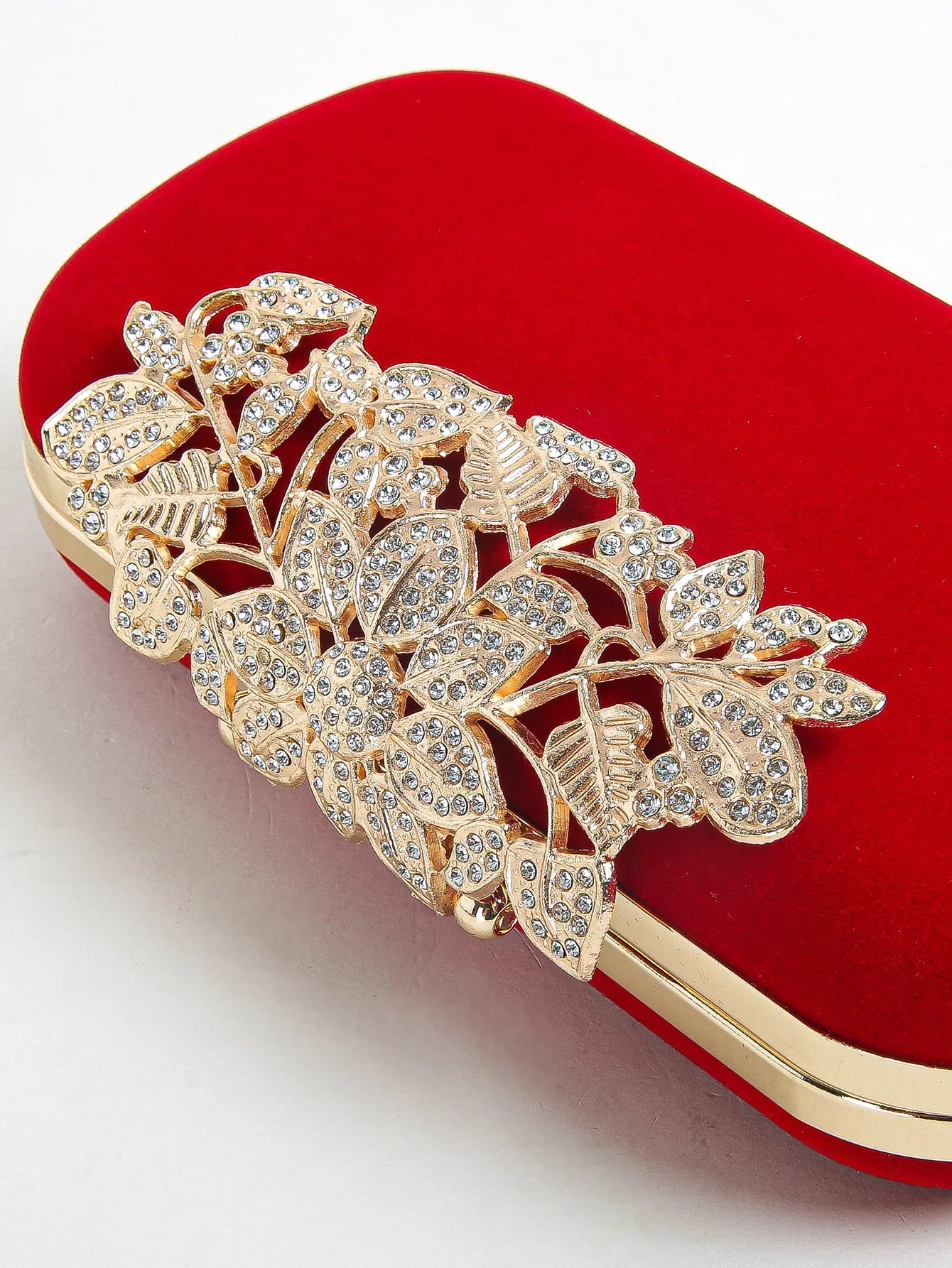 Rhinestone Clutch Bag with Crystal Floral Clasp Women Evening Handbag Formal Party Purse
