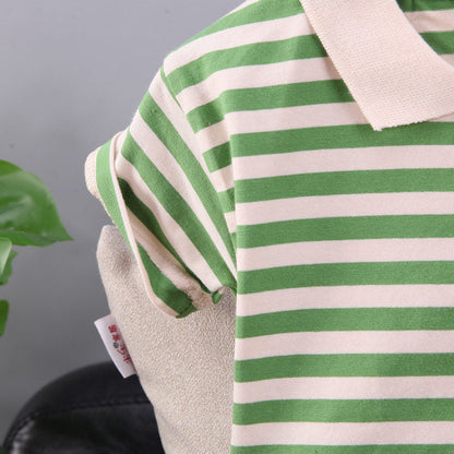 Summer Children Boys Clothing Kids Cartoon Strips T-Shirt Shorts 2Pcs/Set Toddler Sport Baby Cotton Tracksuits 1 2 3 4 5 Years