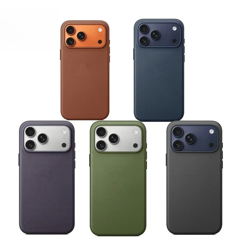 Official 1:1 High Quality Technology Woven Case for IPhone 17 Pro Max for Magsafe Wireless Charging Protect Cover Animation Case