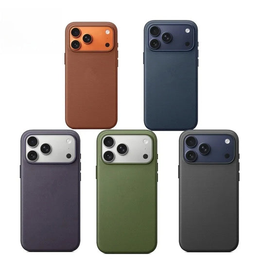 جراب منسوج عالي الجودة 1:1 رسمي لهاتف iPhone 17 Pro Max للشحن اللاسلكي MagSafe، غطاء حماية، جراب رسوم متحركة