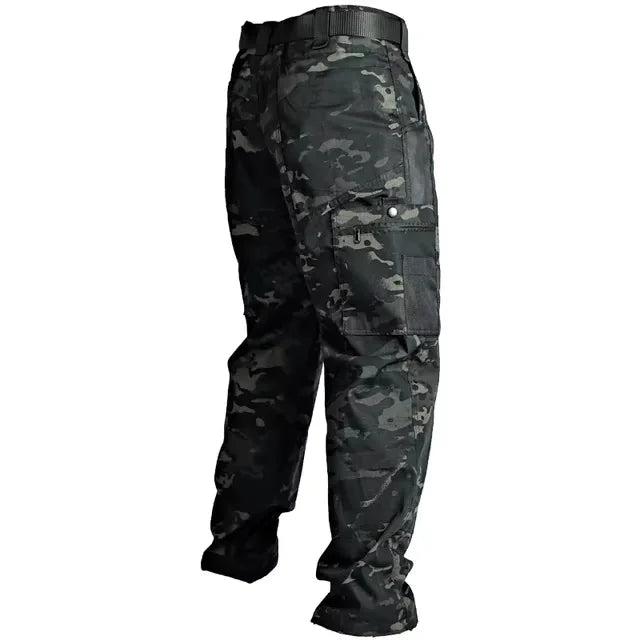 Multi-Pocket Men's Tactical Casual Pants Cargo Pants Outdoor Hiking Trousers Wear-Resistant Training Overalls