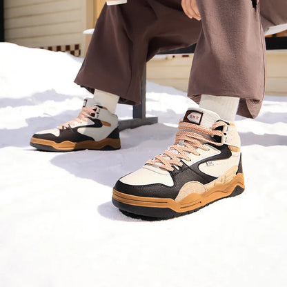 Men's Plus Velvet Skateboard Shoes New Classic Retro High-top Warm Wear-resistant Soft Male Sneakers 672436622A