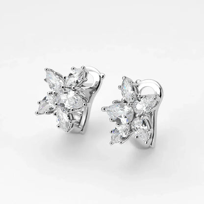 100% 925 Sterling Silver Sparkling High Carbon Diamond Earrings For Women Wedding Engagement Party Fine Jewelry Wholesale