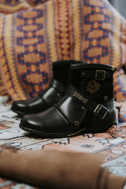 New Round Toe European and American Retro Men's Leather Boots Men's Shoes Men's Boots Plus Size 2023