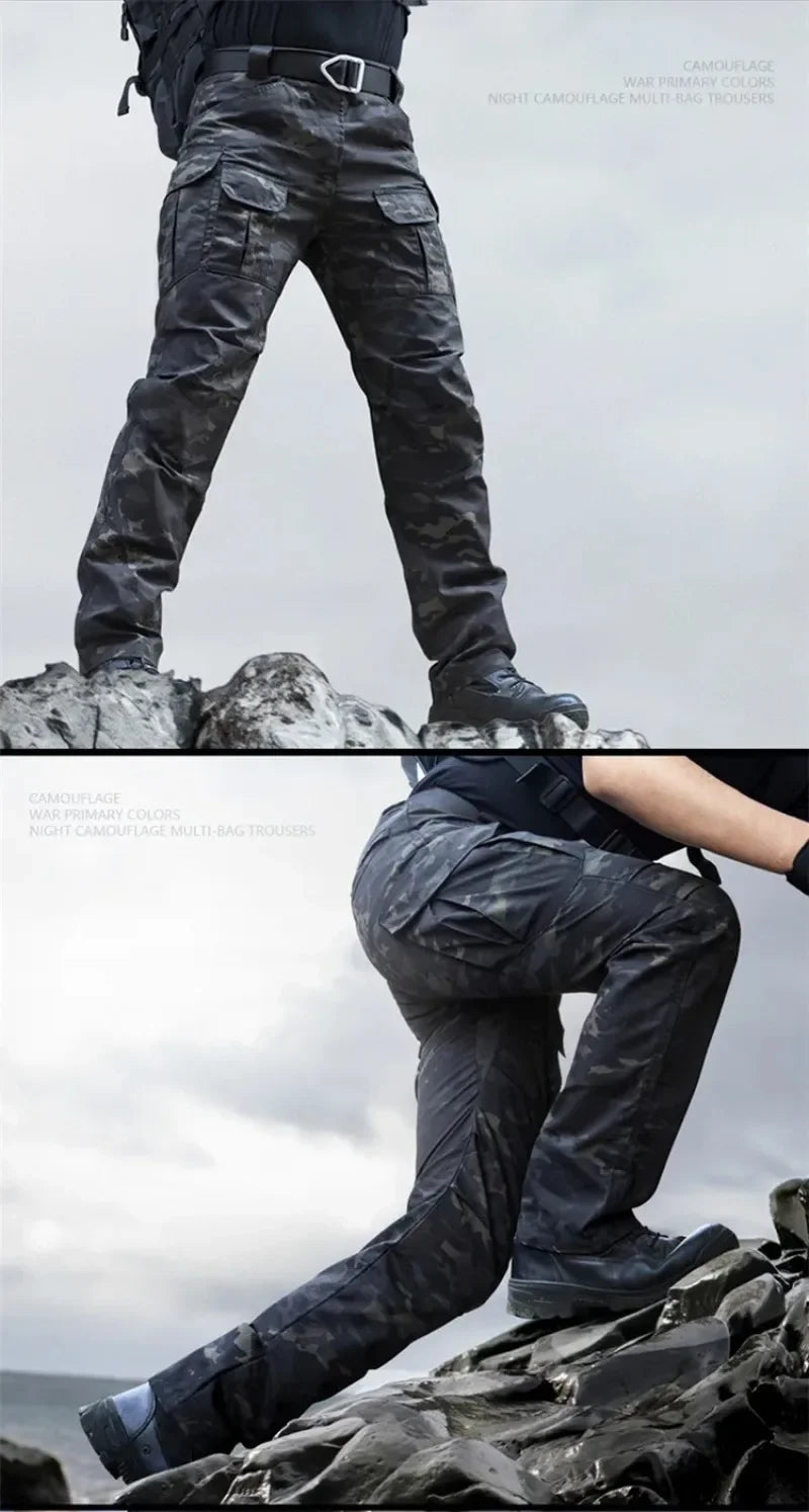 Tactical Pants Camouflage Men Waterproof Combat Joggers Male Multi-pocket SWAT Cargo Stretch Work Trousers Hombre Size S-2XL