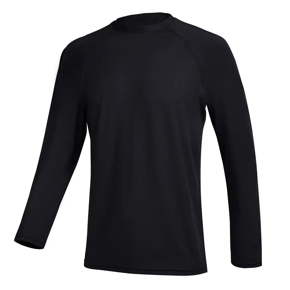 Men's Long Sleeve Swim Shirts Rashguard UPF 50+ UV Sun Protection Shirt Athletic Workout Running Hiking T-Shirt Swimwear