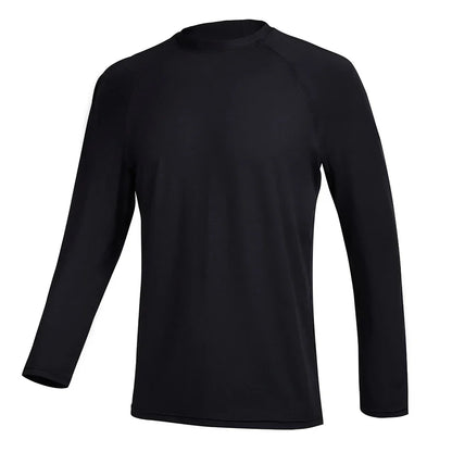 Men's Long Sleeve Swim Shirts Rashguard UPF 50+ UV Sun Protection Shirt Athletic Workout Running Hiking T-Shirt Swimwear