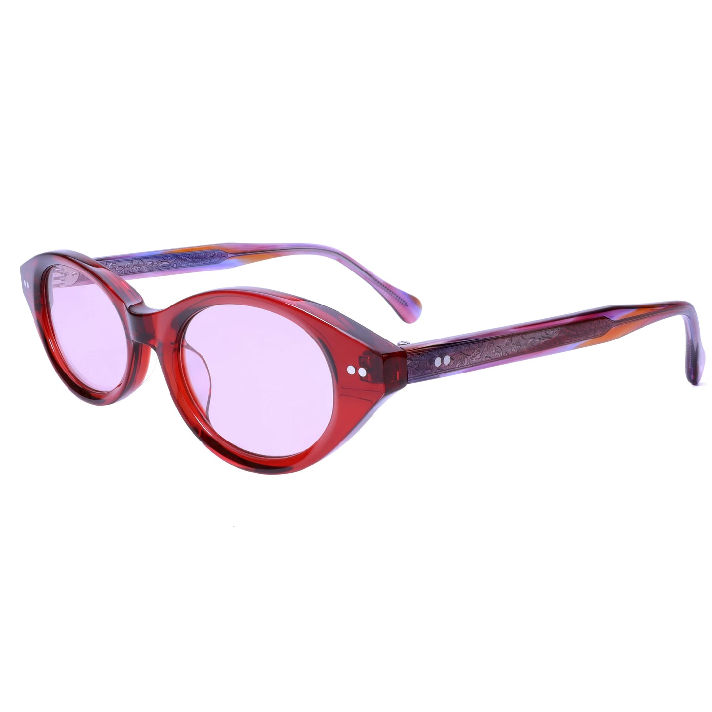 Vintage Oval Sunglasses Women Luxury Silver Carved Temples Acetate Sun Glasses Retro Small Frame Black Shades UV400
