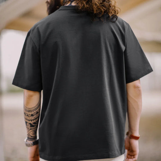 Deep-Sea Fish Printed T-shirt for Men Cotton O-Neck Short Sleeve T Shirts Creative Animal Pattern Tees Summer Casual Tops