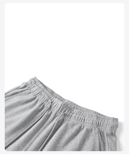 2026 Summer New 340g Twill Knit Men Shorts Casual Loose Fit Sweatpants Shorts Solid Color Breathable Jogger Shorts