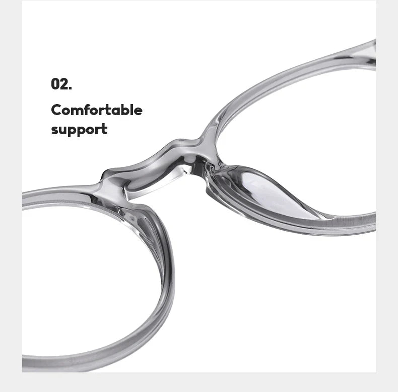 Round Blue Light Reading Glasses Women Eye Glasses Frame for Women Retro Plastic Titanium Anti-Blue Light Computer Eyewear