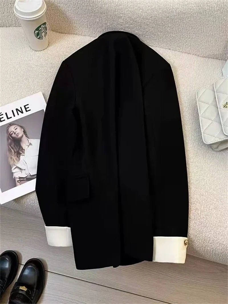 2025 Fashion Ladies Blazer Women Coat Spring Autumn Green Black Khaki Long Sleeve Female Business Work Wear  Formal Jacket