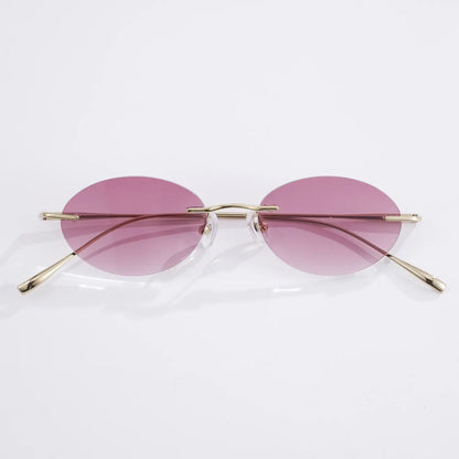 Fashion Frameless Women Polarized Sunglasses Travel Photography Sunglass Pure Titanium Frame Men Punk Sun Glasses Shades UV400