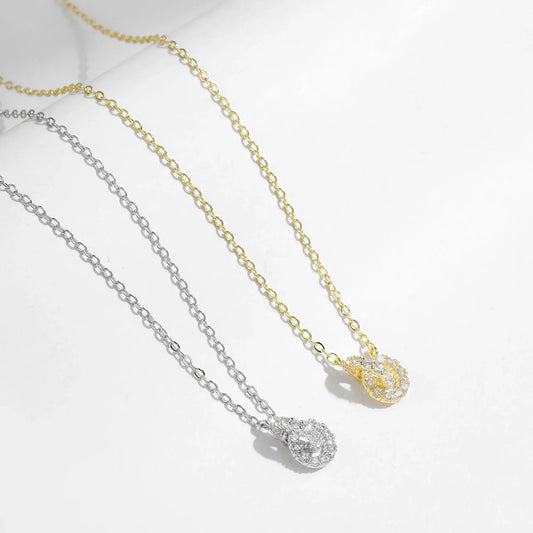 925 Sterling Silver Sparkling Circle Lock Fashion Pendant Necklaces Basic Daily Trendy Jewelry For Women Christmas Gifts