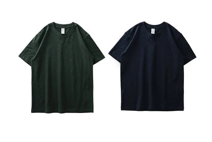 8.1Oz 230gsm Men's Pure Cotton T Shirts 2025 Summer New Oversizes Solid Color T-Shirts for Men and Women Customizable