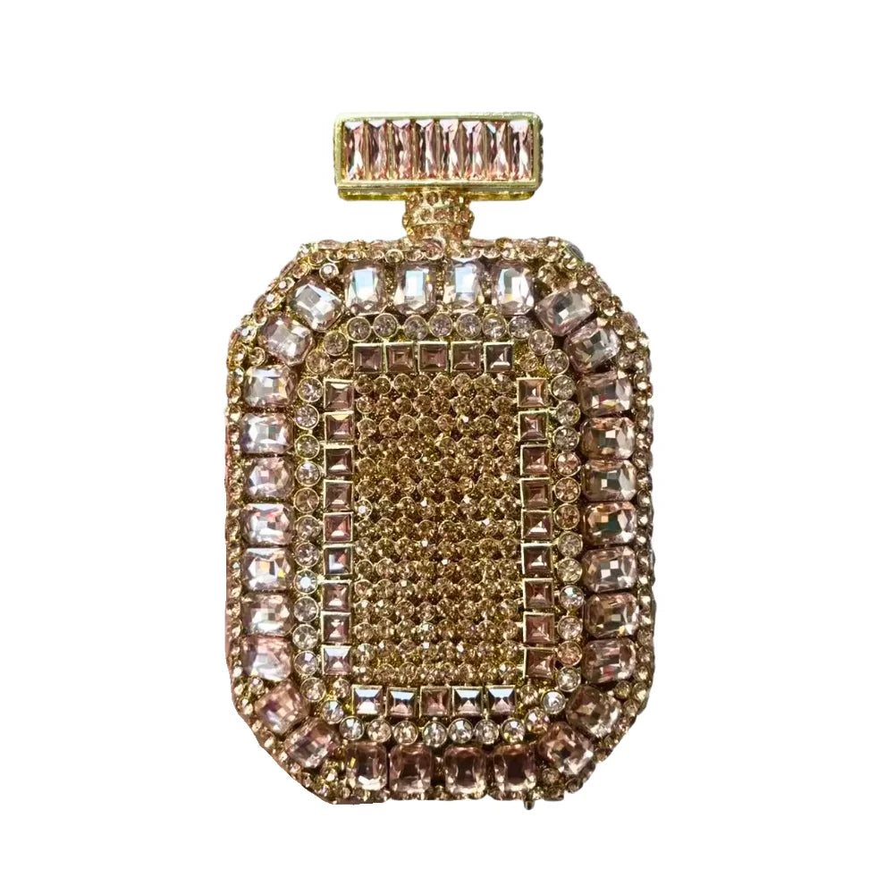 High Quality Luxury New Design Perfume Bottle Diamond Bag, Diamond Wedding Party, Handbag, Evening Bag, Crystal Clutch