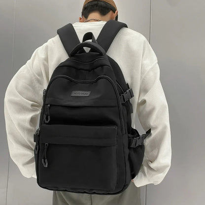 Multi-layer large capacity preppy couple travel backpack