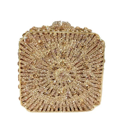 Crystal Women Evening Clutch Bag Wedding Bridal Minaudiere Box Rhinestone Handbags and Purses