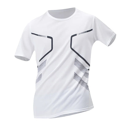 1/3 Piece Men's Four Season Printed Short Sleeved Sports Fitness Quick Drying Comfortable Plus Size Youth Casual Basic Top