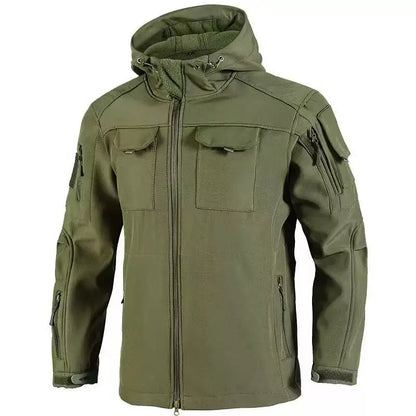 Men's Winter Fleece Warm Sharkskin Tactical Outdoor Jackets Camping Hiking Trekking Hunting Military Climbing Cargo Hooded Coat