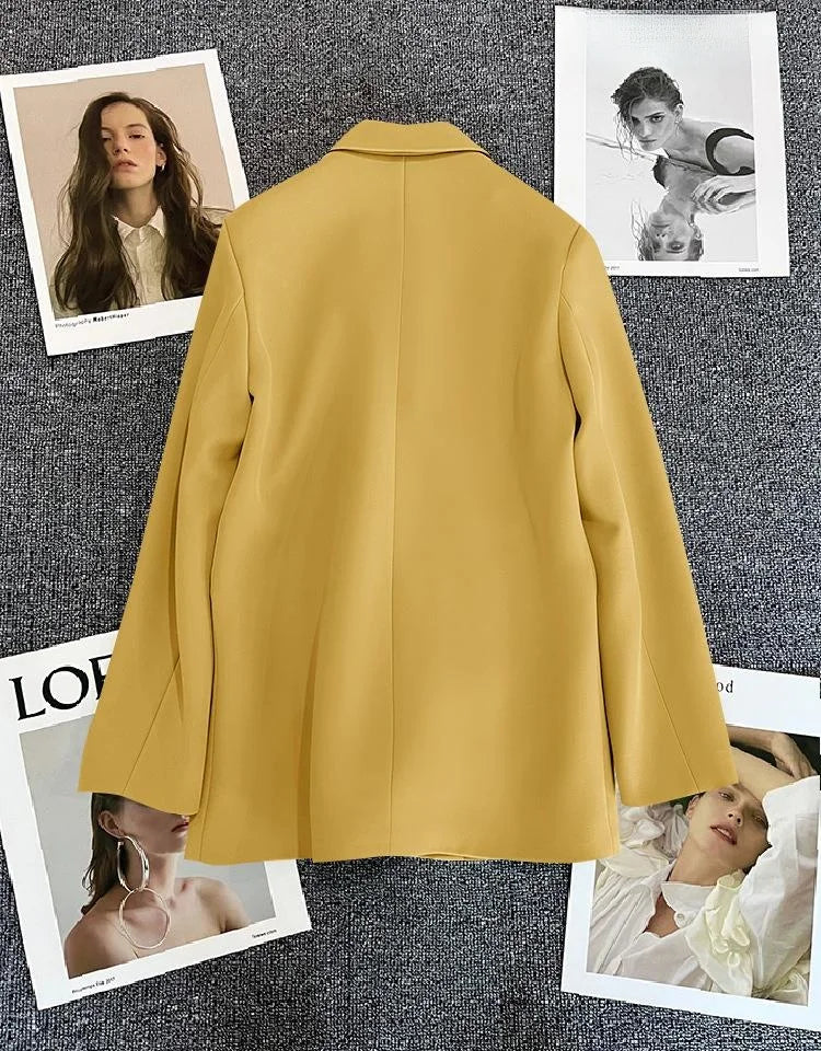 Women's Casual  Jaet Coat 22 Colors Small Suit Outerwear Long Sve Commute Sle Pure Color Spring Season