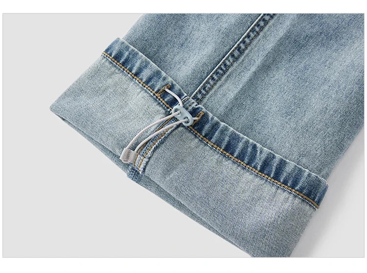 Men Pants Denim American Vintage Loose Straight Leg Trendy Fashion Comfort Commute 2026 Summer Casual Style Top