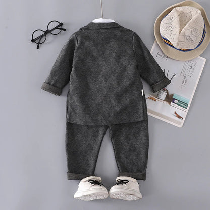 New Autumn Baby Boys Clothes Suit Children Coat Vest Shirt Pants 4Pcs/Set Kids Clothing Infant Outfits Toddler Casual Tracksuits