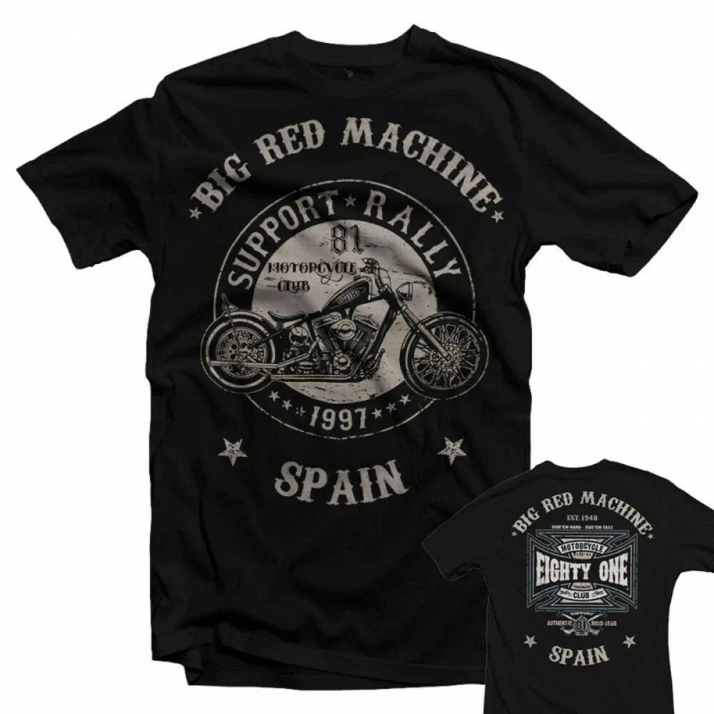 Hell's Angel Men's High Luxury Brand Motorcycle Short Sleeve T-Shirt Men's Street Fashion Trend Pure Cotton High Quality Top