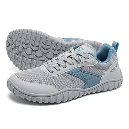 Wide Toe Shoes Mens Womens Artificial Leather Running Sneakers Lace Up Lightweight Breathable Walking Shoes