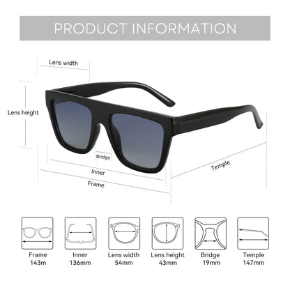 Retro Square Polarized Sunglasses Women Men Acetate Sunnies Small 90s Style Vintage Shades Sun Glasses